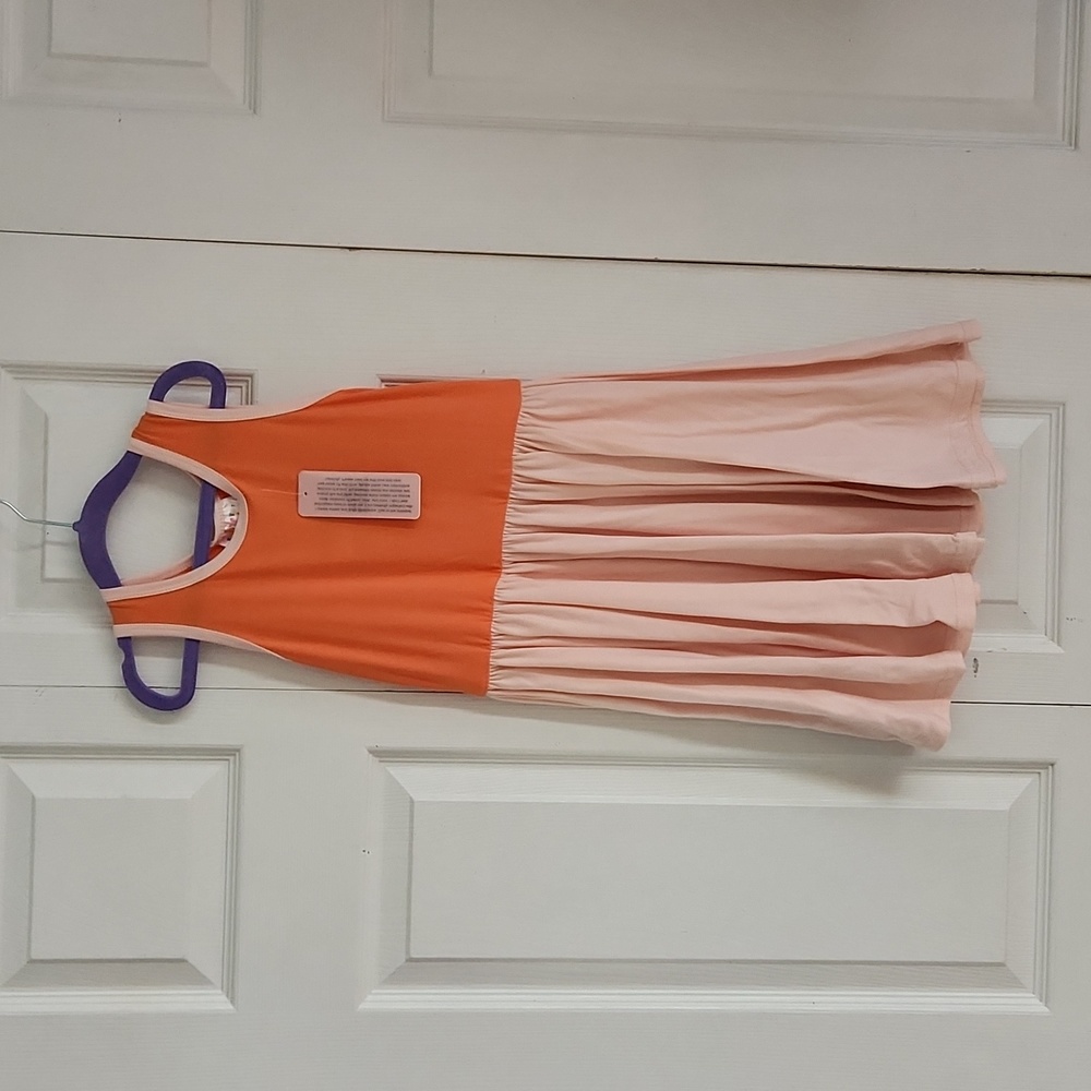 NWT Dot Dot Smile Orange & Peach Tank Top Twirl Dress